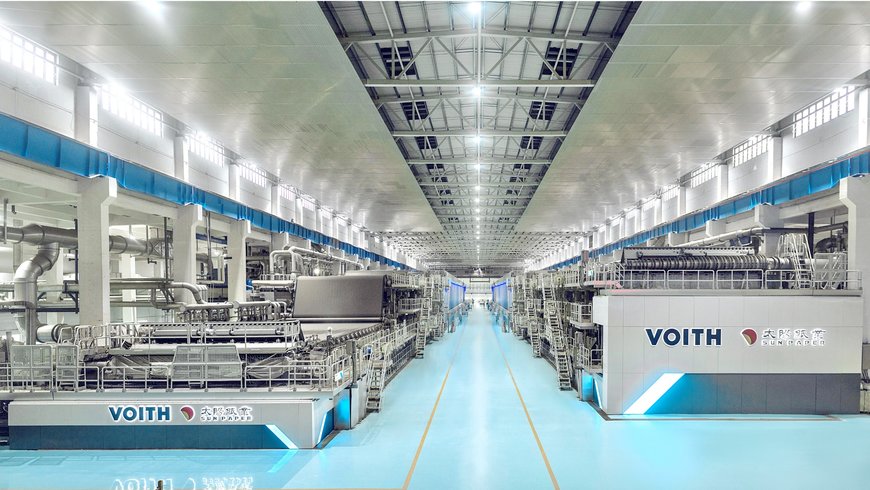 Voith and Sun Paper achieve early start-up of Nanning PM 2 and PM 3 state-of-the-art packaging paper machine